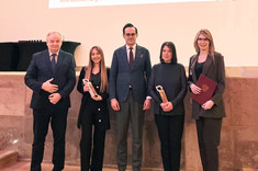 Od lewej: prof. dr hab. inż. Lech Lichołai, mgr inż. arch. Paulina Więcek, Michał Graczyk, dr inż. Joanna Krasoń, dr inż. arch. Agata Mikrut-Kusy,